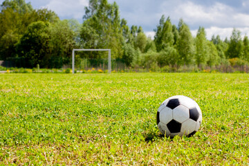 soccer ball on the field. playground. sport. 