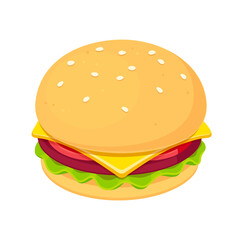 Cartoon burger illustration