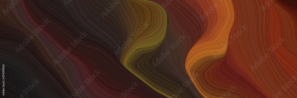 Poster beautiful and smooth landscape orientation graphic with waves. modern curvy waves background design 