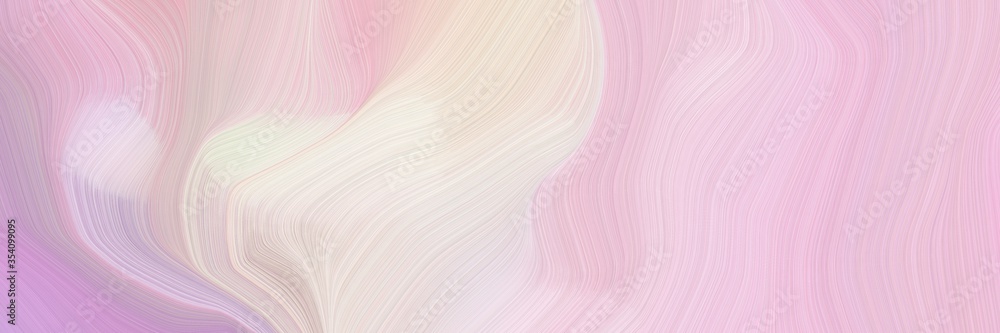 Aufkleber beautiful and smooth smooth swirl waves background design with thistle, pastel pink and pastel viole