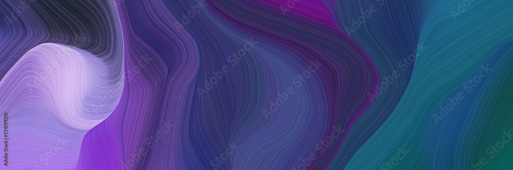 Poster beautiful and smooth dynamic elegant graphic. contemporary waves design with dark slate blue, dark s