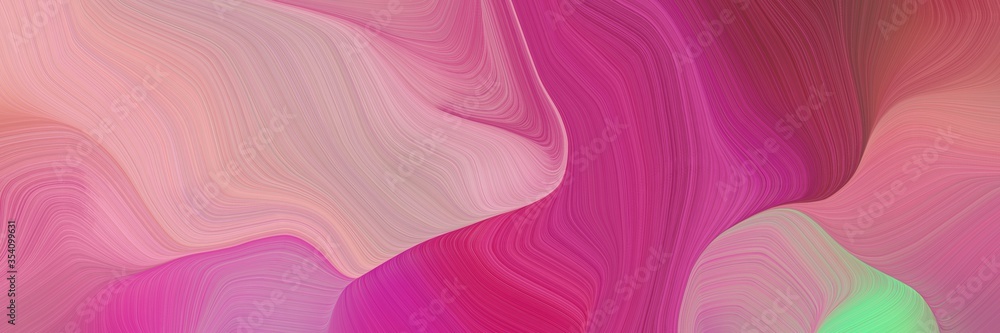 Aufkleber beautiful and smooth elegant graphic background with pale violet red, moderate pink and dark moderate pink color. smooth swirl waves background design
