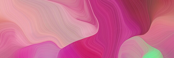 Obraz premium beautiful and smooth elegant graphic background with pale violet red, moderate pink and dark moderate pink color. smooth swirl waves background design