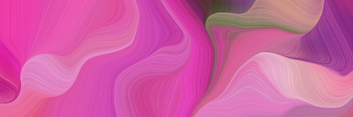 beautiful and smooth elegant graphic background with mulberry , pale violet red and pastel magenta color. elegant curvy swirl waves background illustration