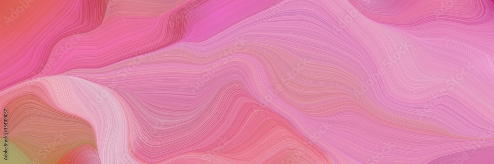 Aufkleber beautiful and smooth elegant graphic with waves. elegant curvy swirl waves background design with pale violet red, indian red and baby pink color