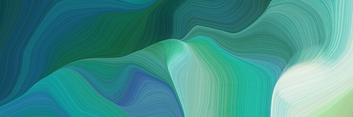 beautiful and smooth beautiful elegant graphic with teal blue, light gray and medium aqua marine color. contemporary waves illustration