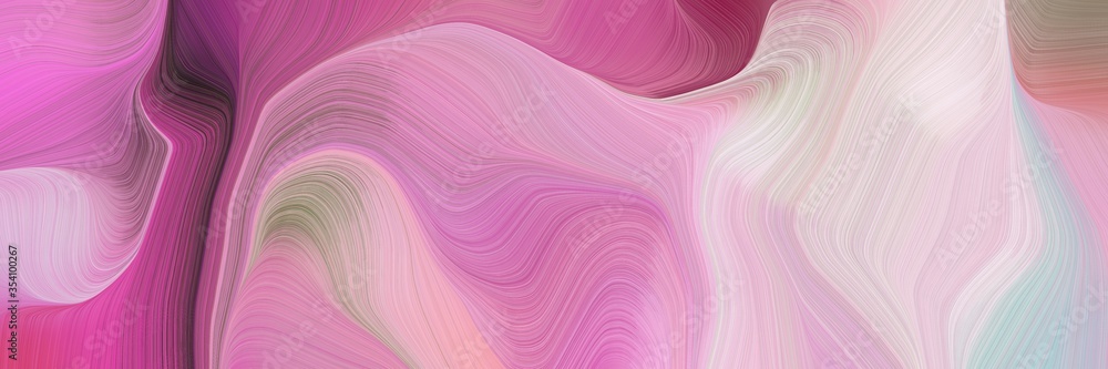 Aufkleber beautiful and smooth dynamic elegant graphic. elegant curvy swirl waves background illustration with pastel violet, dark moderate pink and light gray color