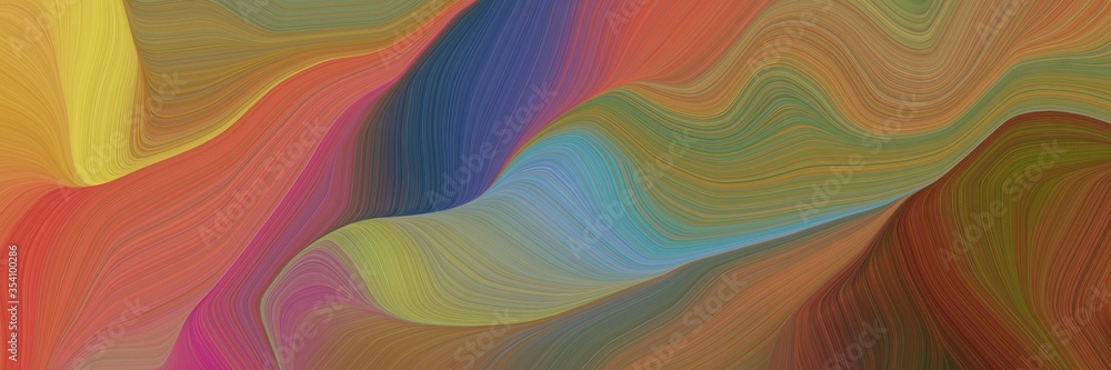 Poster beautiful and smooth landscape orientation graphic with waves. modern waves background illustration 