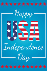 USA Independence day card. Independence Day. 4th of July greeting card. United States of America day. Vector illustration.