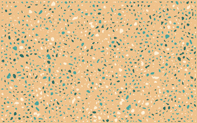 Terrazzo Seamless Pattern. Granite Fragments. Abstract Backdrop. Stones and Rocks Texture. Marble Textile, Tile Design. Vector.