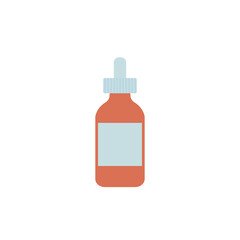 vector illustration of a dropper bottle of dark glass
