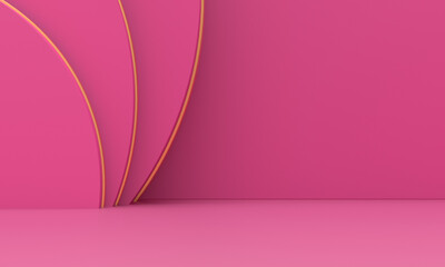 3D rendering of the red geometric scene.