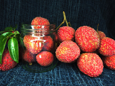 Fresh lychee Thai fruit and grest tast sweet and sour