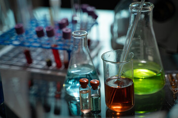 laboratory test tube with tubes