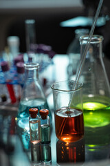 laboratory test tube with tubes