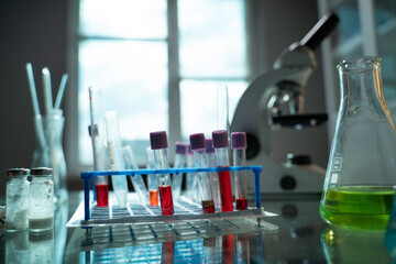 laboratory test tube with tubes