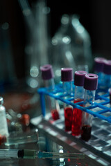 laboratory test tube with tubes