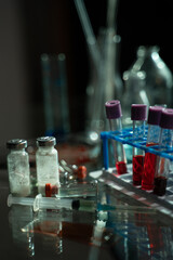 laboratory test tube with tubes