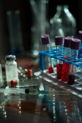 laboratory test tube with tubes