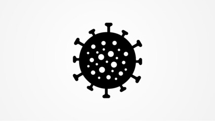 corona virus black color symbol 