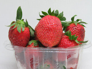 Close up image of fresh red strawberry.