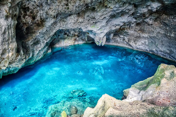 Three Eyes Caves near Santo Domingo in Dominican Republic