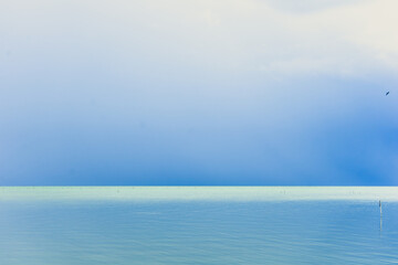 Sea and blue sky blended together background ,Heaven like sea