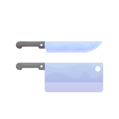 Kitchen Knifes in vector flat design set