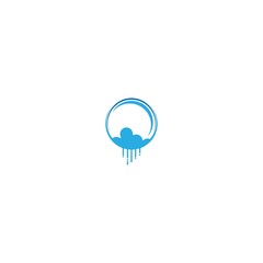 Rainy cloud logo icon concept