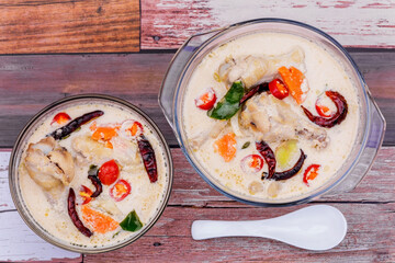 Chicken coconut soup Thai food