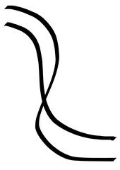 black and white ribbon abstract contour diagram modern art