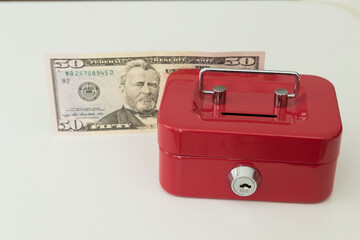 Real estate and mortgage investment concept. Little houses on the white background.