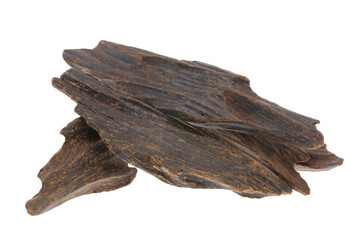 Selective Focus, Sticks Of Agar Wood Or Agarwood Background The Incense Chips Used By Burning for...