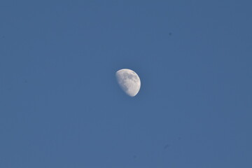 moon over the blue sky