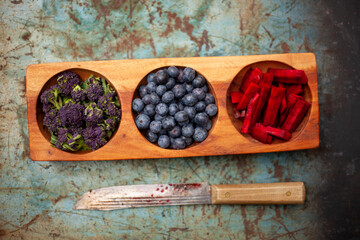 Blueberries in a snack bowl. 
