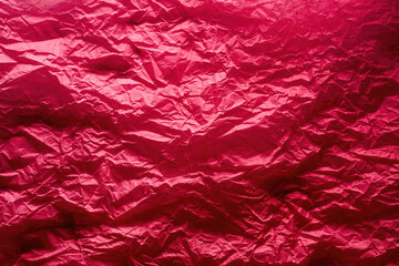 Abstract red crumpled paper texture