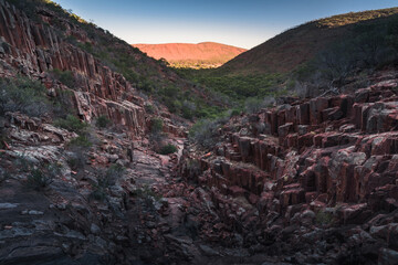 Gawler Ranges exhibits a lot of the volcanic rhyolite (organic pipes), South Australia