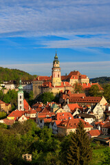 Fototapeta premium View of the town and castle of Czech Krumlov, Southern Bohemia, Czech Republic