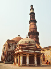 Qutb Minar mosque, minaret, Delhi, India