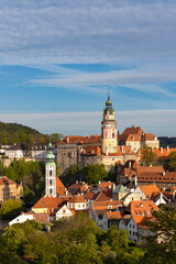 Obraz premium View of the town and castle of Czech Krumlov, Southern Bohemia, Czech Republic