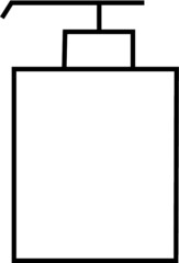 vector illustration of Liquid hand wash bottle. Concept of  keeping hands clean and preventing spreading of infection