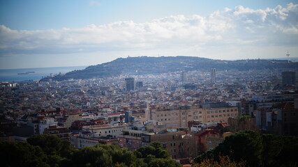Fototapeta na wymiar panoramic view of the city of barcelona
