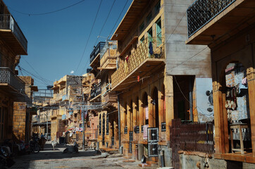 streets on a Sunny day in Jaisalmer, India