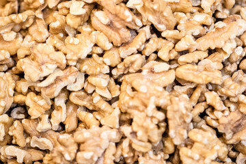 rich pile of tasty walnuts