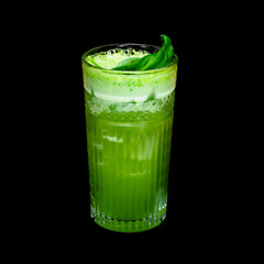 fresh coctail on the black background