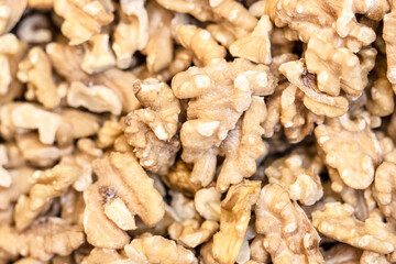 rich pile of tasty walnuts