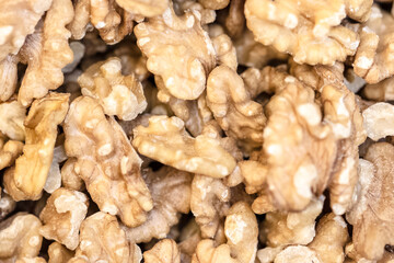 rich pile of tasty walnuts