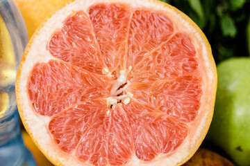 grapefruit at the market close up