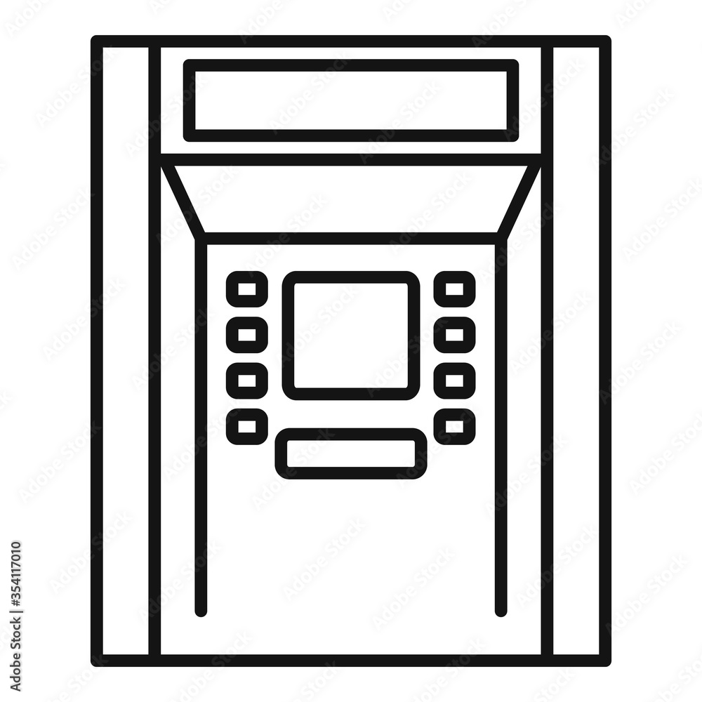 Aufkleber atm payment icon. outline atm payment vector icon for web design isolated on white background