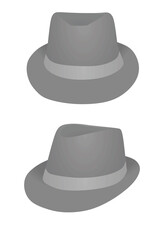 Grey summer hat. vector illustration